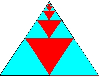 赤い三角形の面積の和は